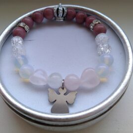 Minerální náramky Rodochrozit, opalit, růženin